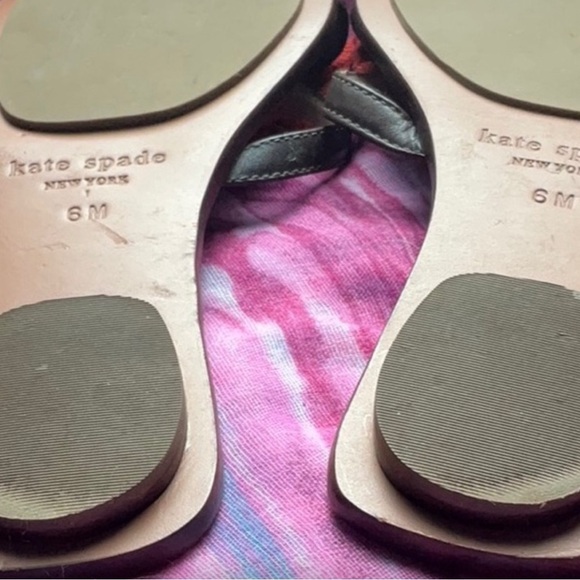 Kate Spade Orange Floral Sandals Sz 6 - Picture 6 of 8